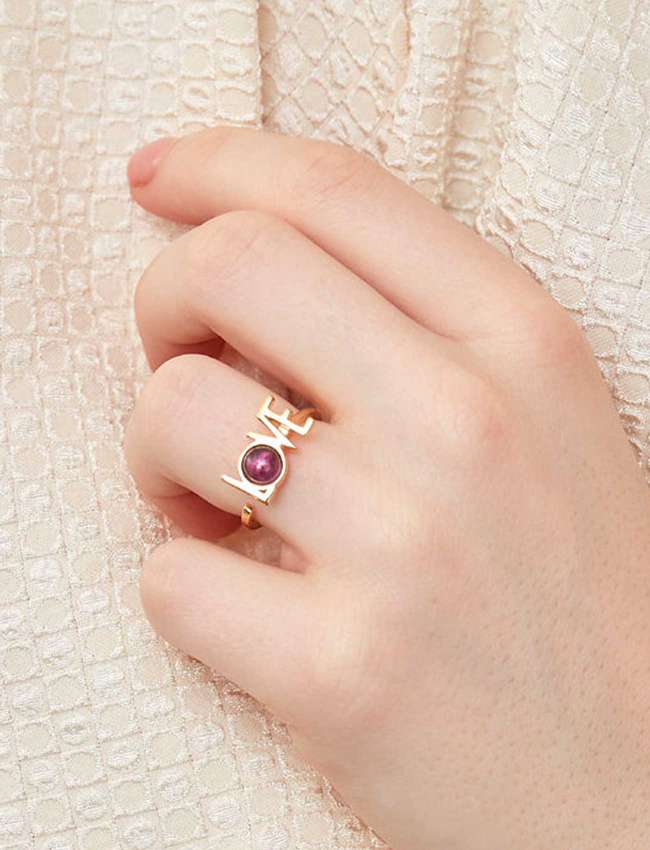 Weslee Heart Love Knot Gold Ring