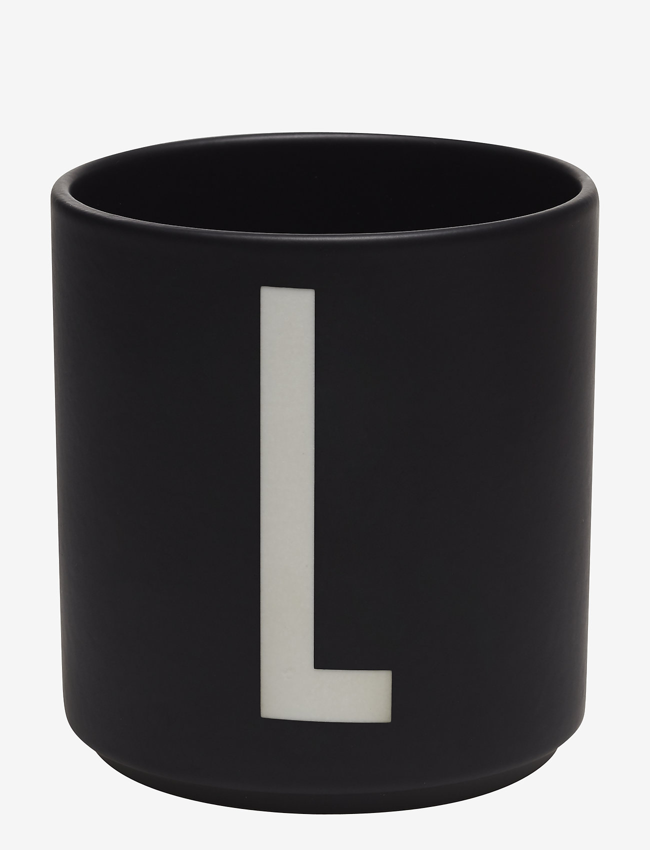 Design Letters - Black Porcelain Cups A-Z - cups - black - 0