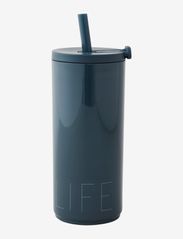 Travel cup with straw 500ml - DARK BLUE