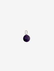 Stone Drop Charm 8mm Gold Plated - PURPLE