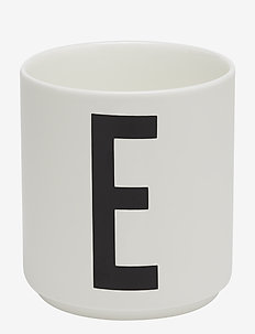 Porcelain cup a-z, æ, ø - cups - white