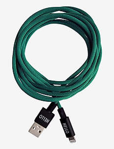Extra long cable Iphone 1.85 m - chargers & cables - darkgreen