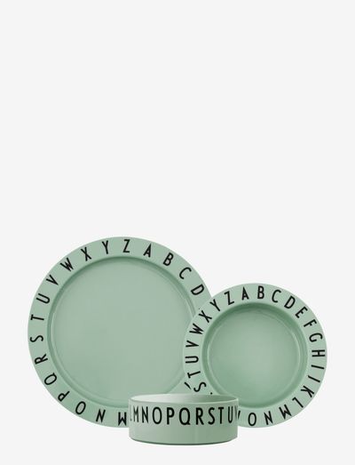 Eat & Learn plate set (Tritan) - dinner sets - green