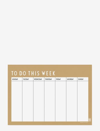 Weekly planner - kalendarze i notatniki - beige