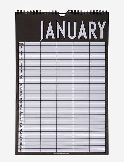 Monthly planner - office supplies - black