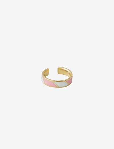 Striped Candy Ring - rings - pinkwhite