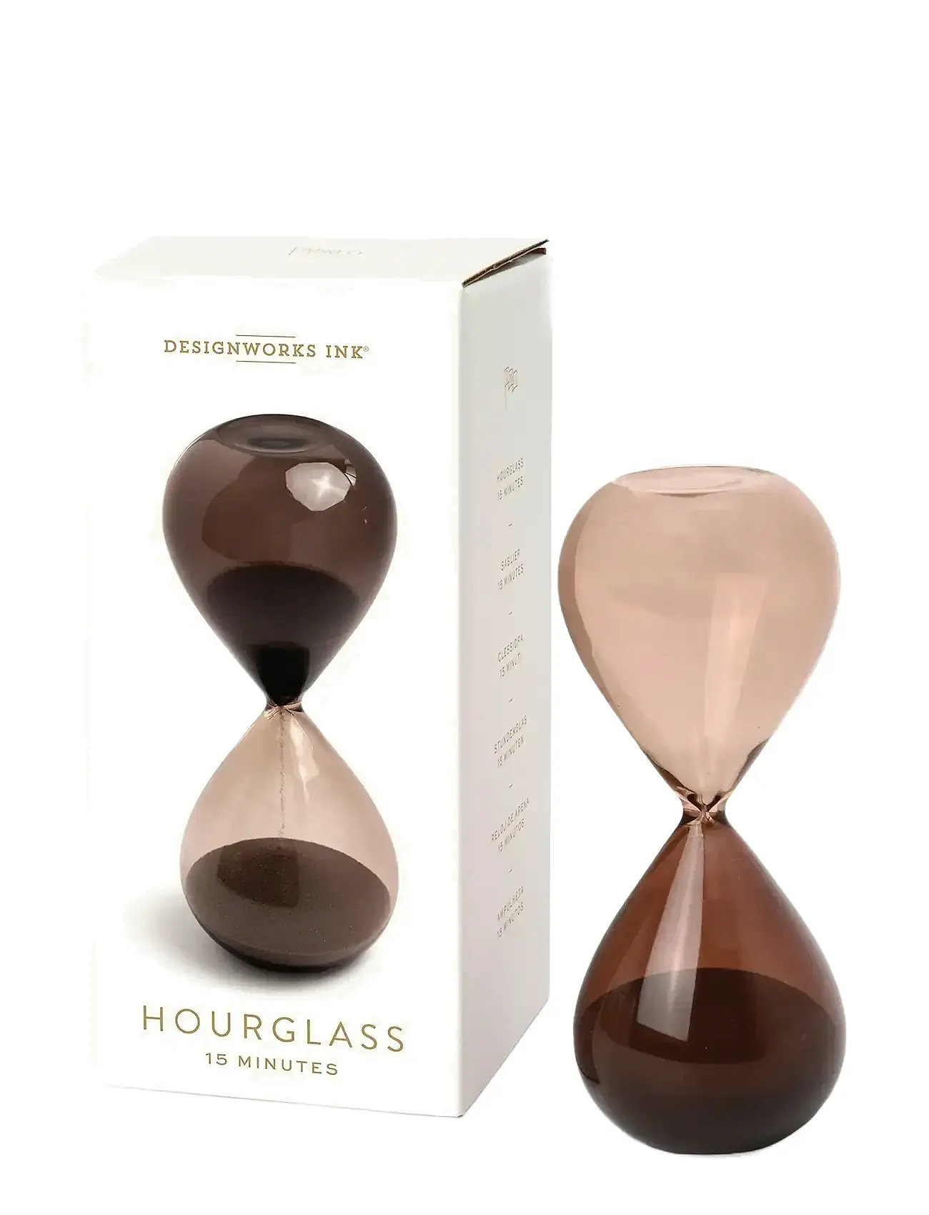 DESIGNWORKS INC Timeglas 15 Min Røgkvarts Braun - H16CM - Unisex
