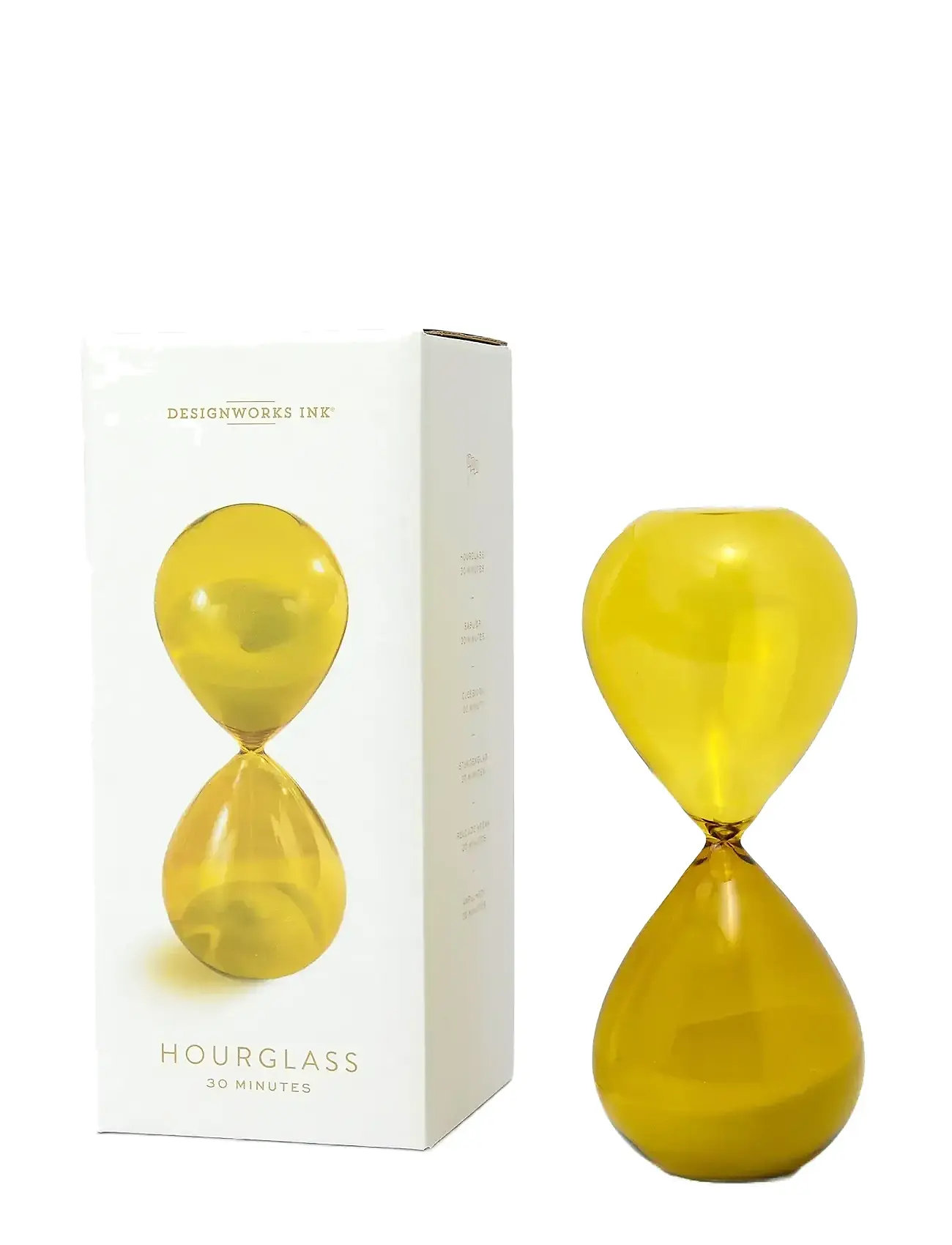 DesignWorks Inc Timeglas 30 Minutter Chartreuse, I Pakke, H20 cm, Yellow, Decorative Accessories-details > Figures & Sculptures, Unisex