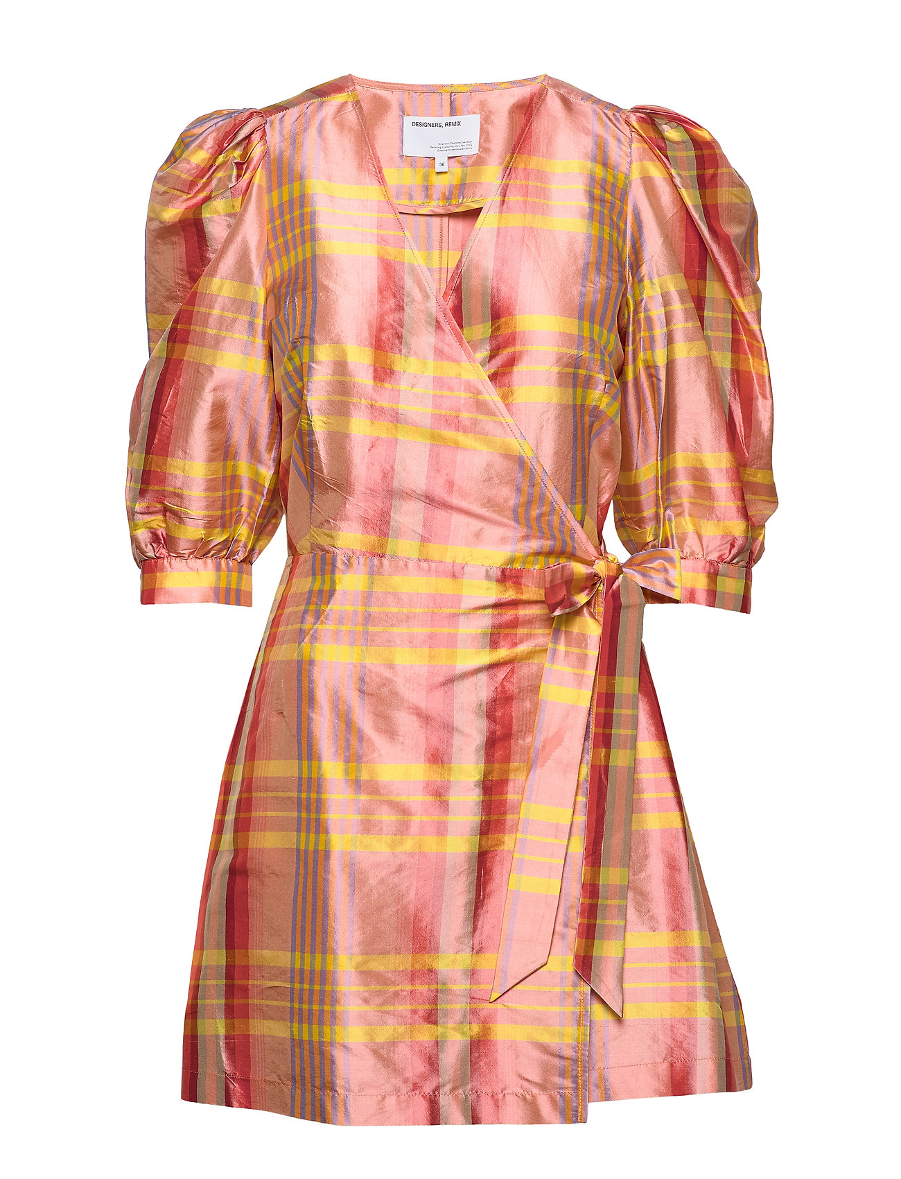 Short Wrap Dress With Puffed Kjole DESIGNERS, REMIX korte kjoler Designers, Remix til dame i Multifarvet - Pashion.dk