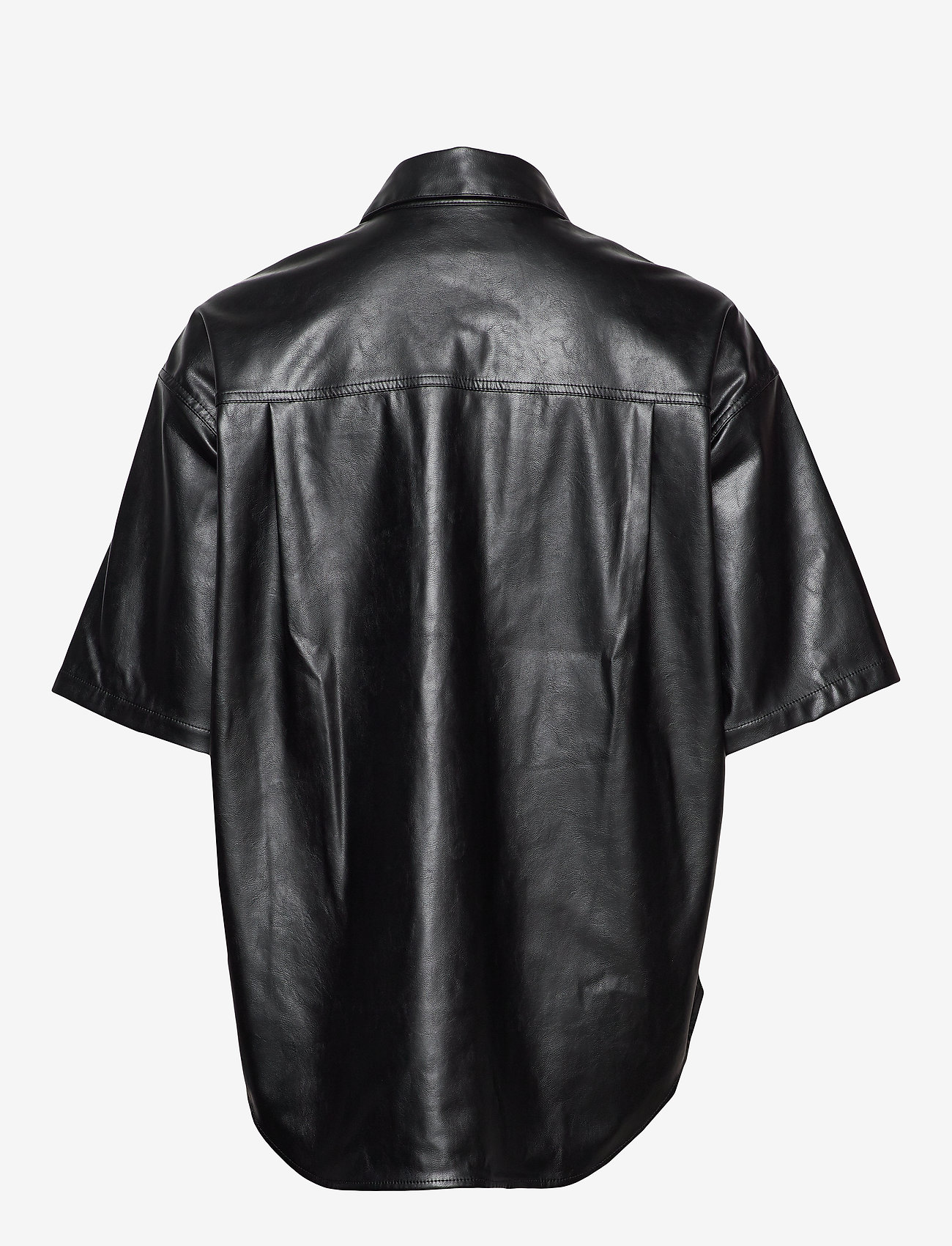 DESIGNERS, REMIX - Short-sleeved leather free leather shirt - black - 1