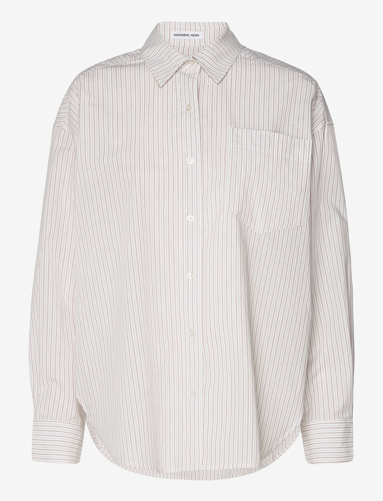 DESIGNERS, REMIX - Sandrine Oversized Shirt - jeansskjortor - stripes - 0