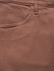 DESIGNERS, REMIX - High waisted frayed denim midi skirt - midi kjolar - brown - 2