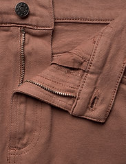 DESIGNERS, REMIX - High waisted frayed denim midi skirt - midi kjolar - brown - 3