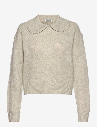 Carmen Collar Sweater - trøjer - oatmeal