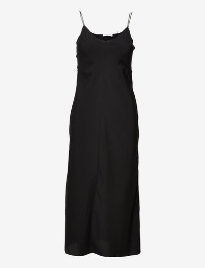 Valerie Back Drape Dress - slipklänningar - black