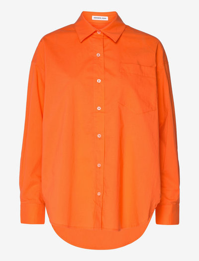 Sandrine Oversized Shirt - jeansskjortor - orange