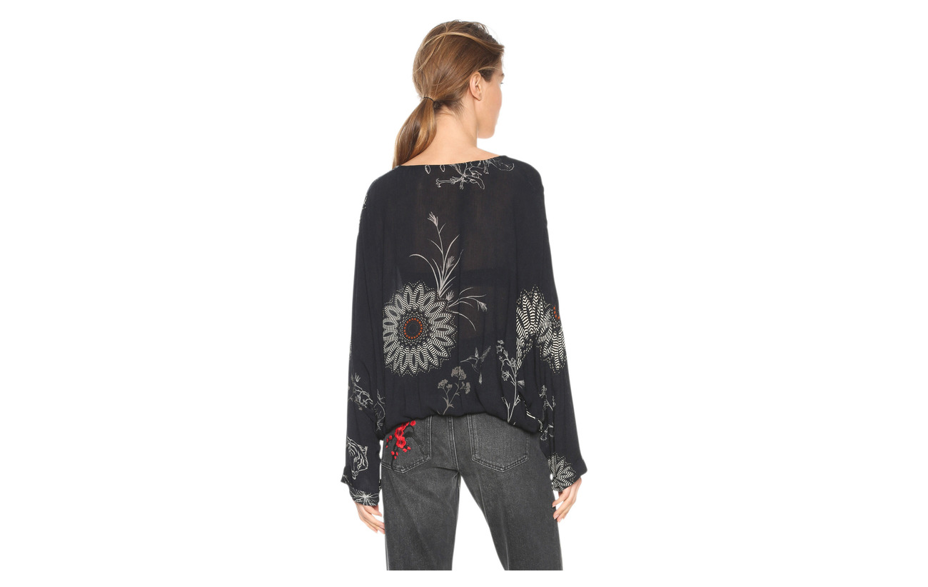 Desigual Blus Negro 100 Viscose Takey 88wqr