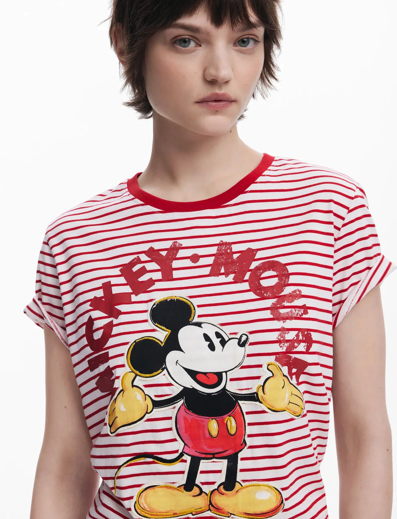Desigual Mickey, S, Red, T-Shirts & Toppe > Kortærmede, Dame