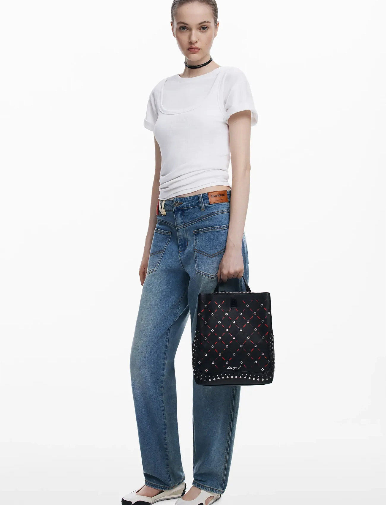 Desigual Yankee Metal Patch S, One Size, Black, Tasker > Rygsække, Dame