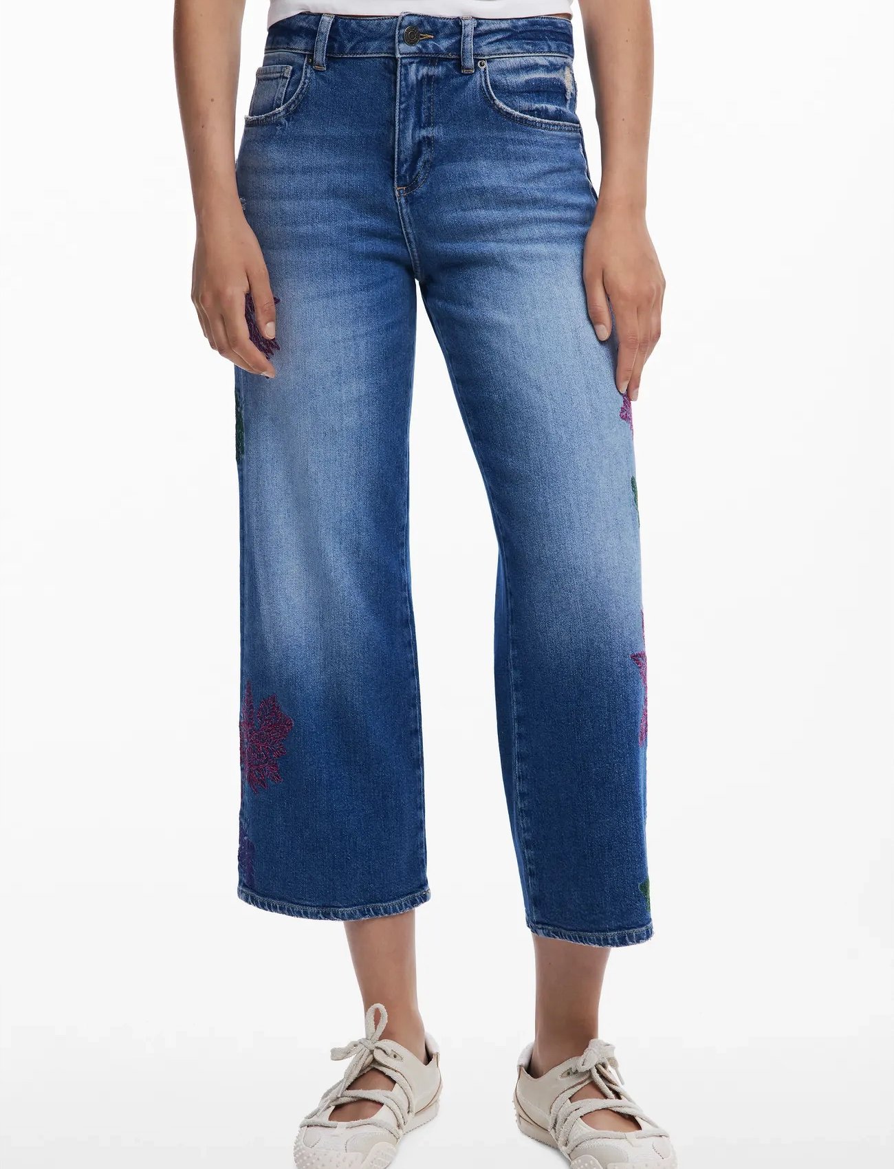 Desigual Botani, 42, Grey, Jeans > Vidde, Dame