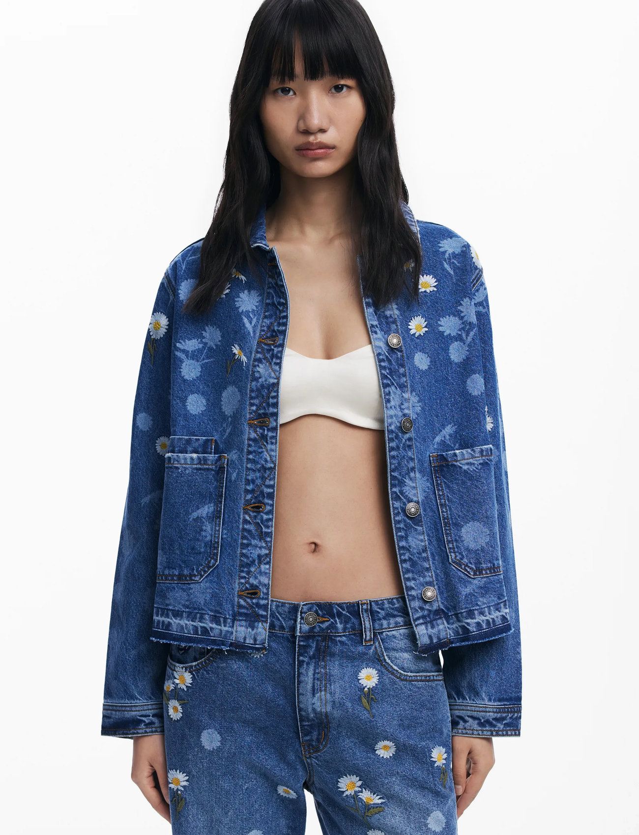 Desigual Daisy, XS, Blue, Jakker > Denim, Dame