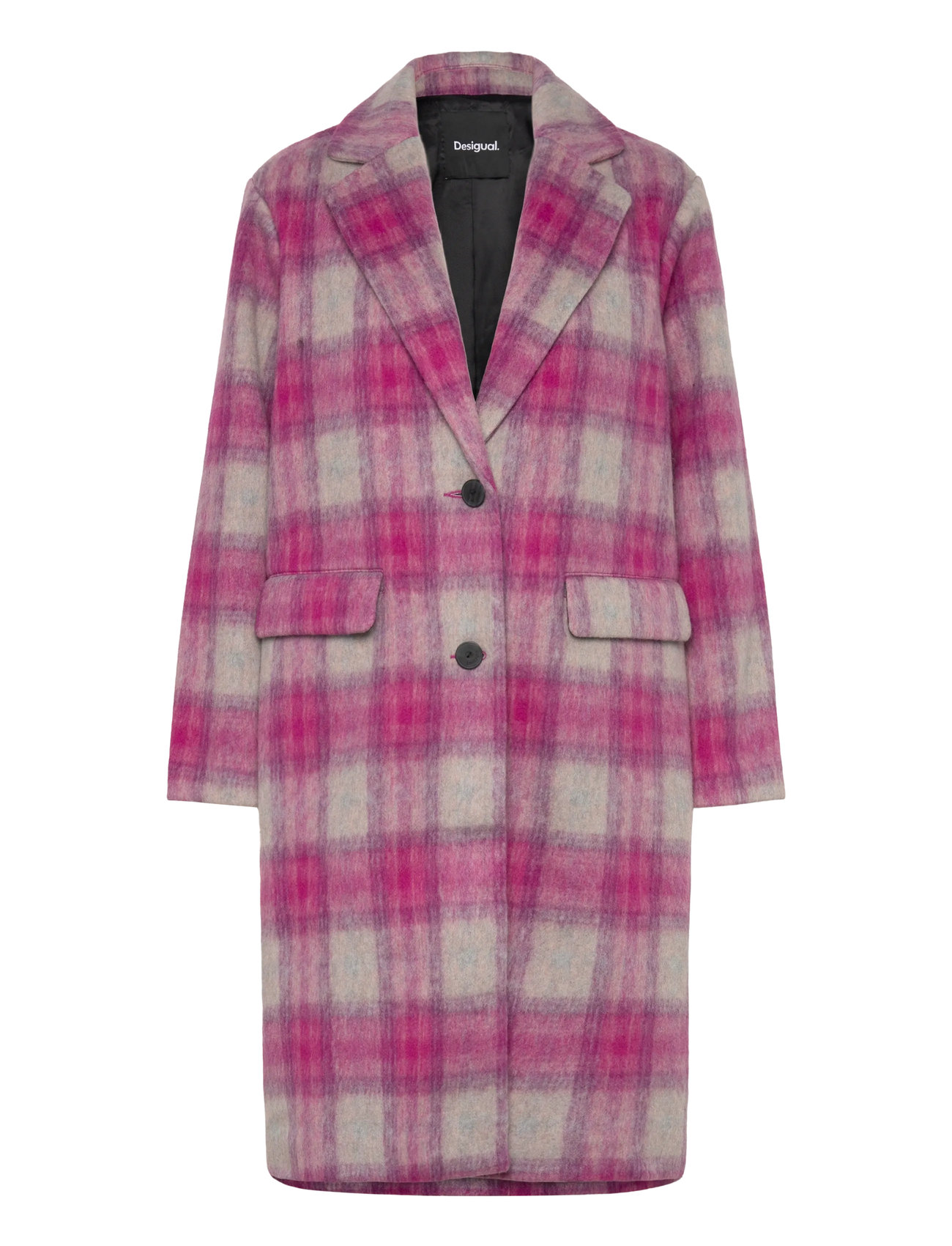 DESIGUAL Mantel Pinkcheck Pink - XS - Damen