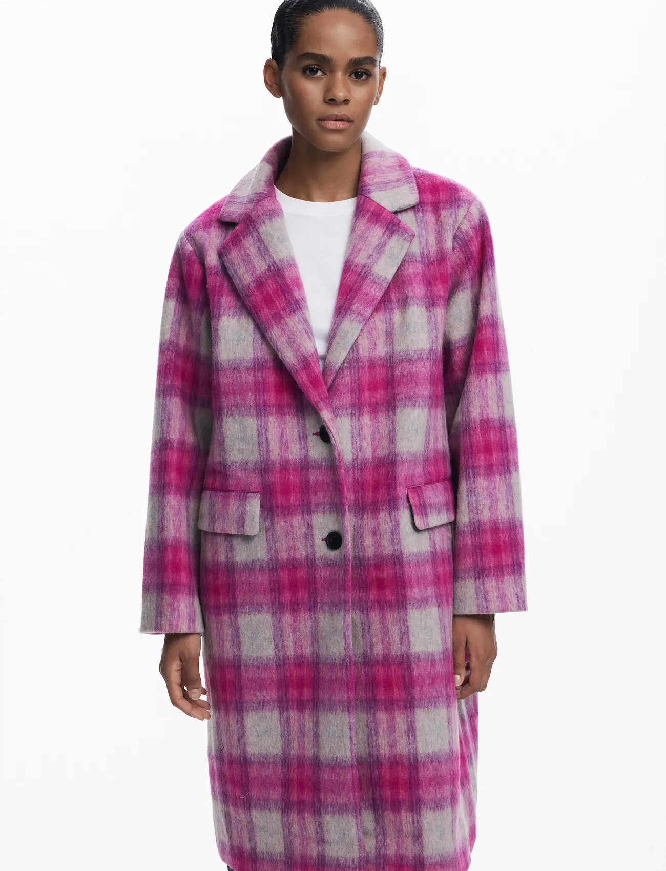 Desigual Coat Pinkcheck