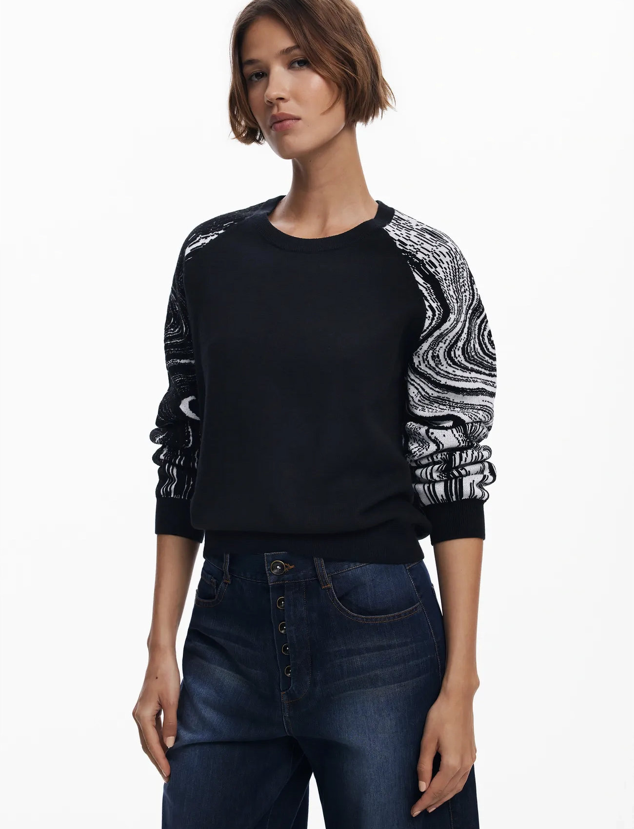 Desigual Kodiak, XS, Black, Strik > Trøjer, Dame