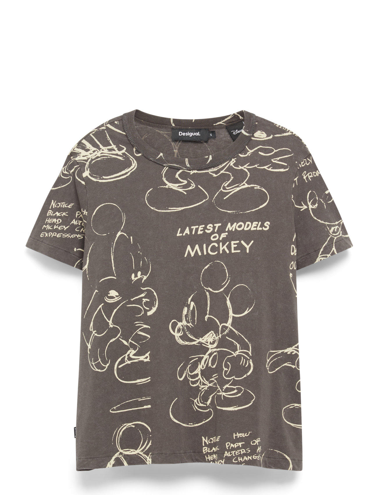 Desigual Mickey Sketch, XS, Black, T-Shirts & Toppe > Kortærmede, Dame