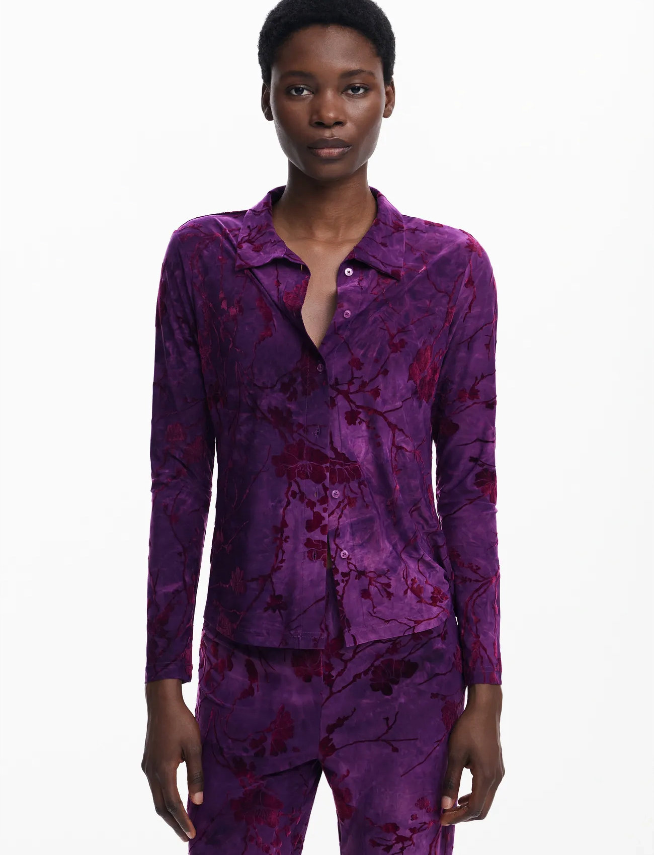 Desigual Alina, XS, Purple, Skjorter > Langærmede, Dame