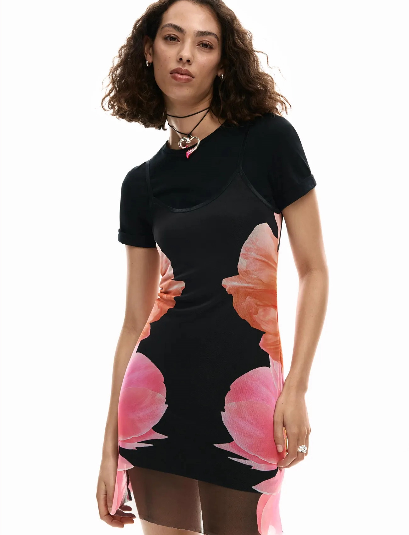 Desigual Vest_Nevada, 2000 Black, L, XL, Black, Kjoler > Kort Kjole, Dame