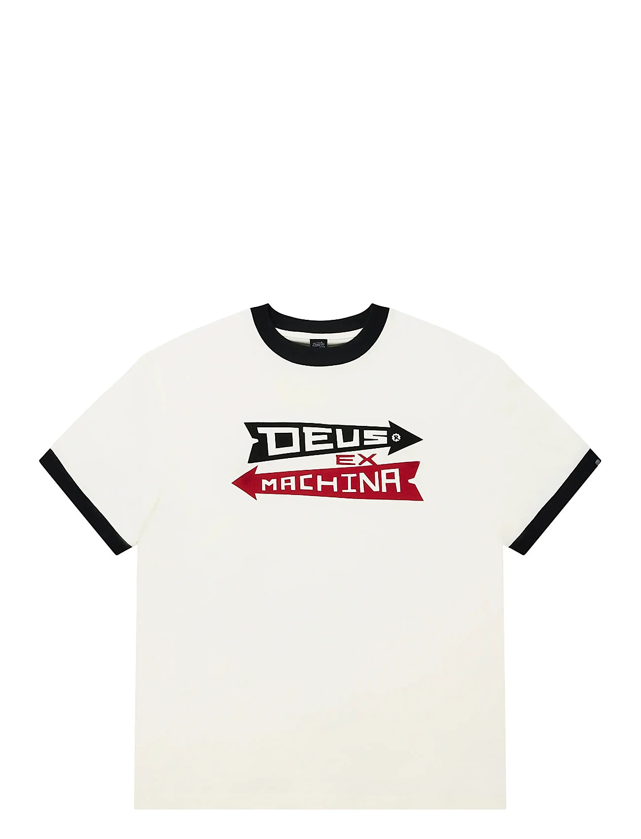 Deus Ex Machina Arrows Ringer Tee, S, Black, T-Shirts > Kortærmede, Herre