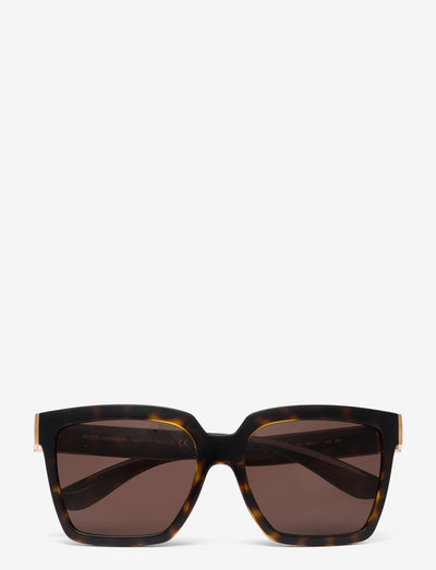 0DG6165 - firkantede solbriller - havana