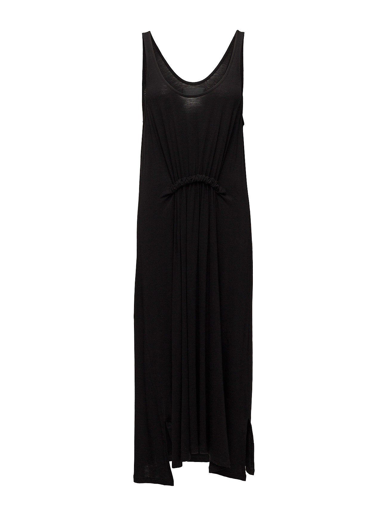 Draped Strapdress Jurk Knielengte Zwart Diana Orving diana orving kopen in de aanbieding