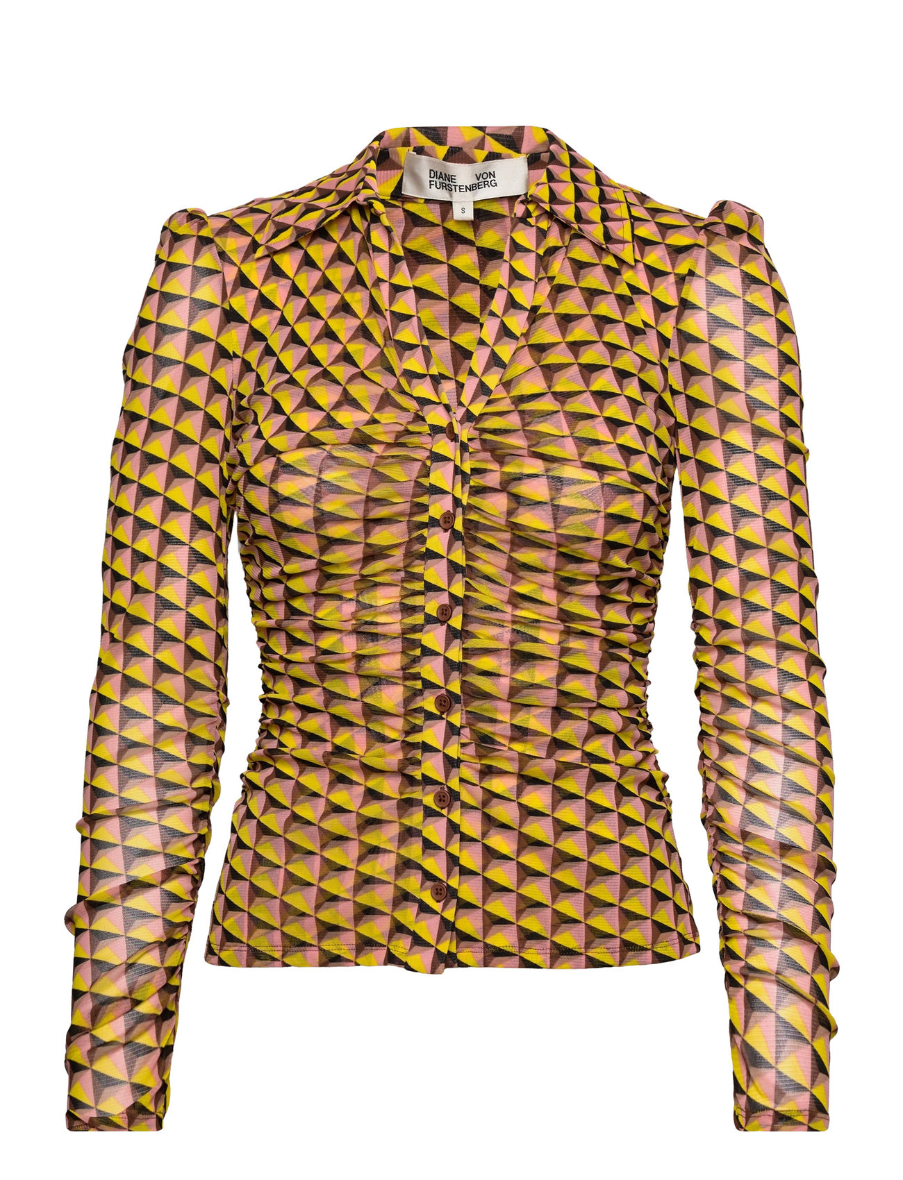 Diane von Nathaniel Top (February Geo Yoke Yellow), kr | Stort udvalg af designer mærker Booztlet.com