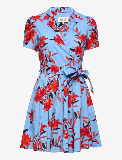 EVALINA - sukienki kopertowe - argos medium sky blue