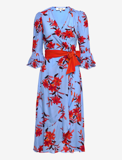 ROLLINS - sukienki kopertowe - argos medium sky blue
