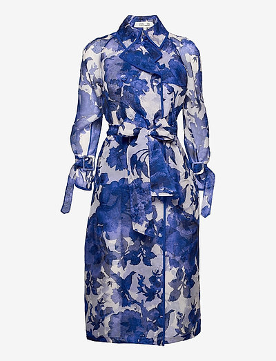 DVF EDA - trenchcoats - willow patterns giant