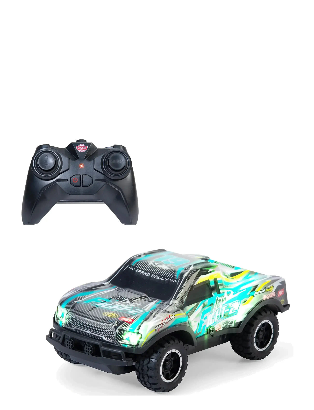 Dickie Legetøj Dickie Legetøj Radio Controlled Glow Rally Truck, One Size, Black, Legetøj > Remote Controlled Legetøj, Børn