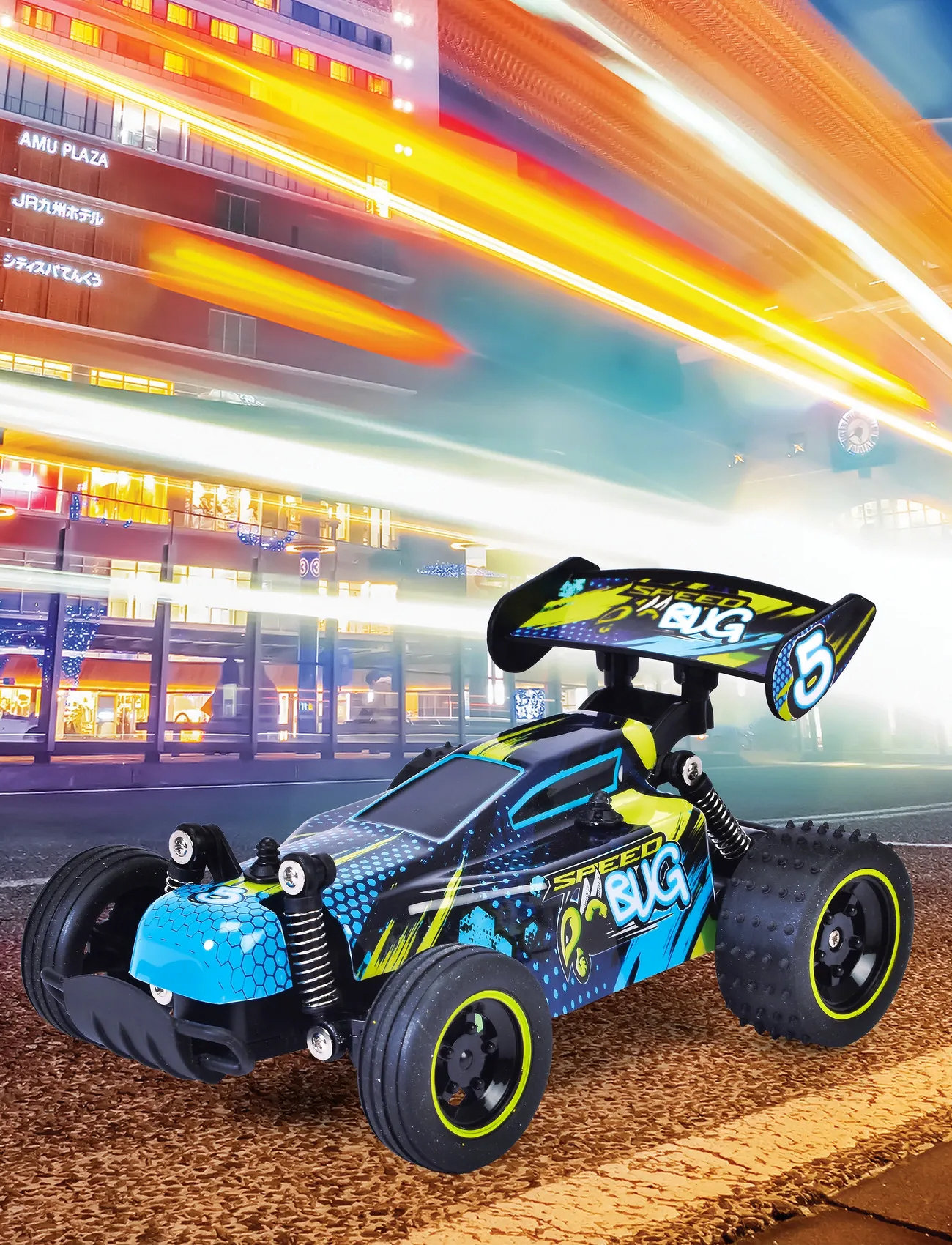 Dickie Legetøj Dickie Legetøj Radio Controlled Glow Truggy, One Size, Blue, Legetøj > Remote Controlled Legetøj, Børn
