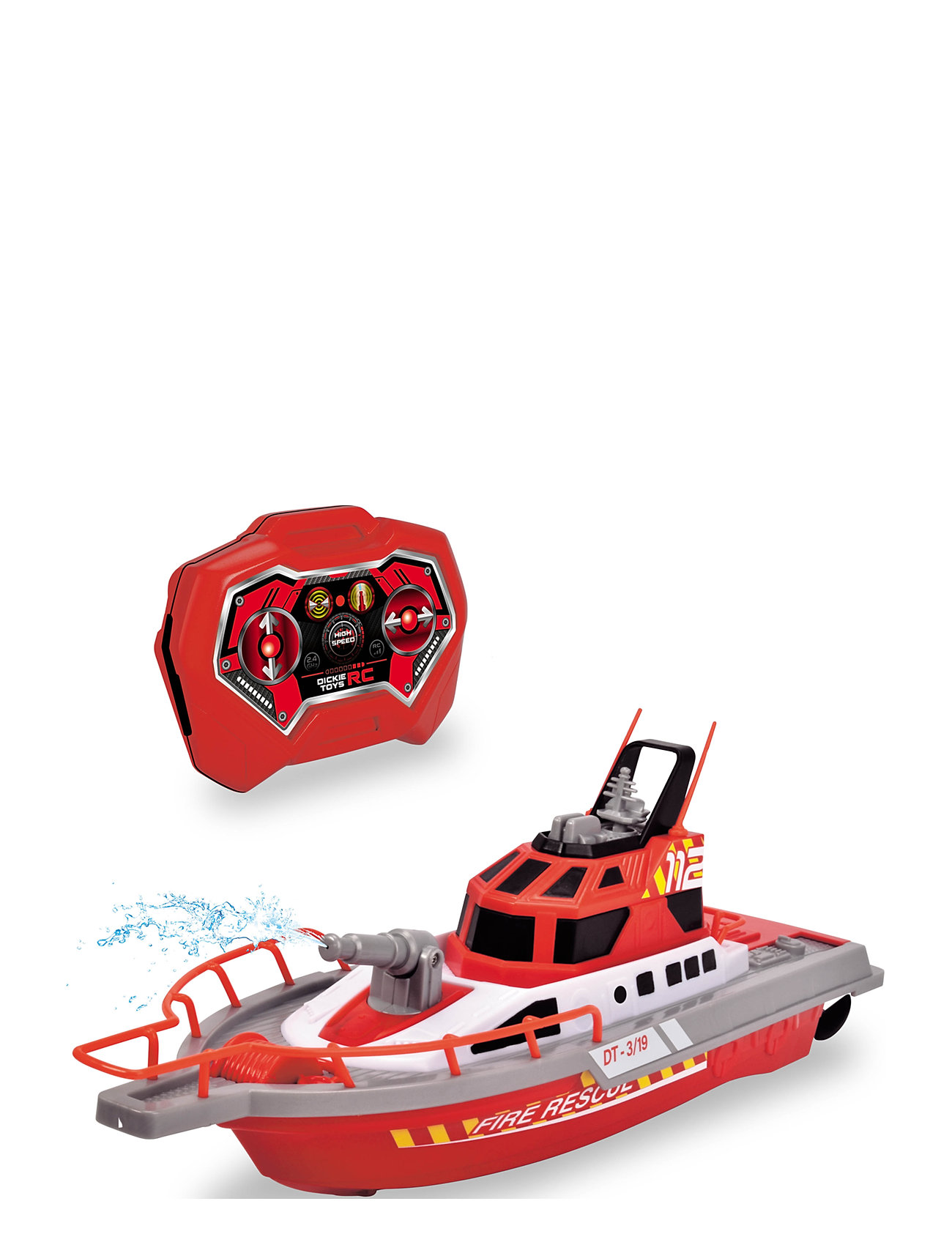 Rc Fire Boat Toys Toy Cars & Vehicles Toy Vehicles Boats Multi/patterned Dickie Toys