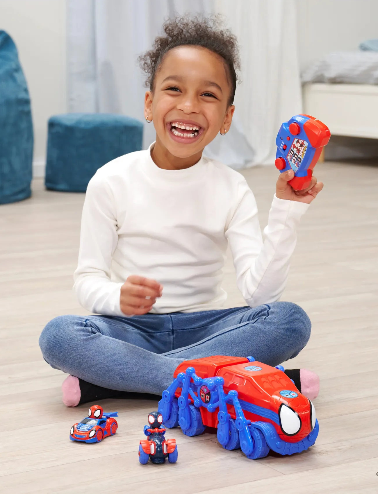 Dickie Legetøj Radio Controlled Car Marvel Miles Techno-Racer 1:50, One Size, Red, Legetøj > Remote Controlled Legetøj, Børn