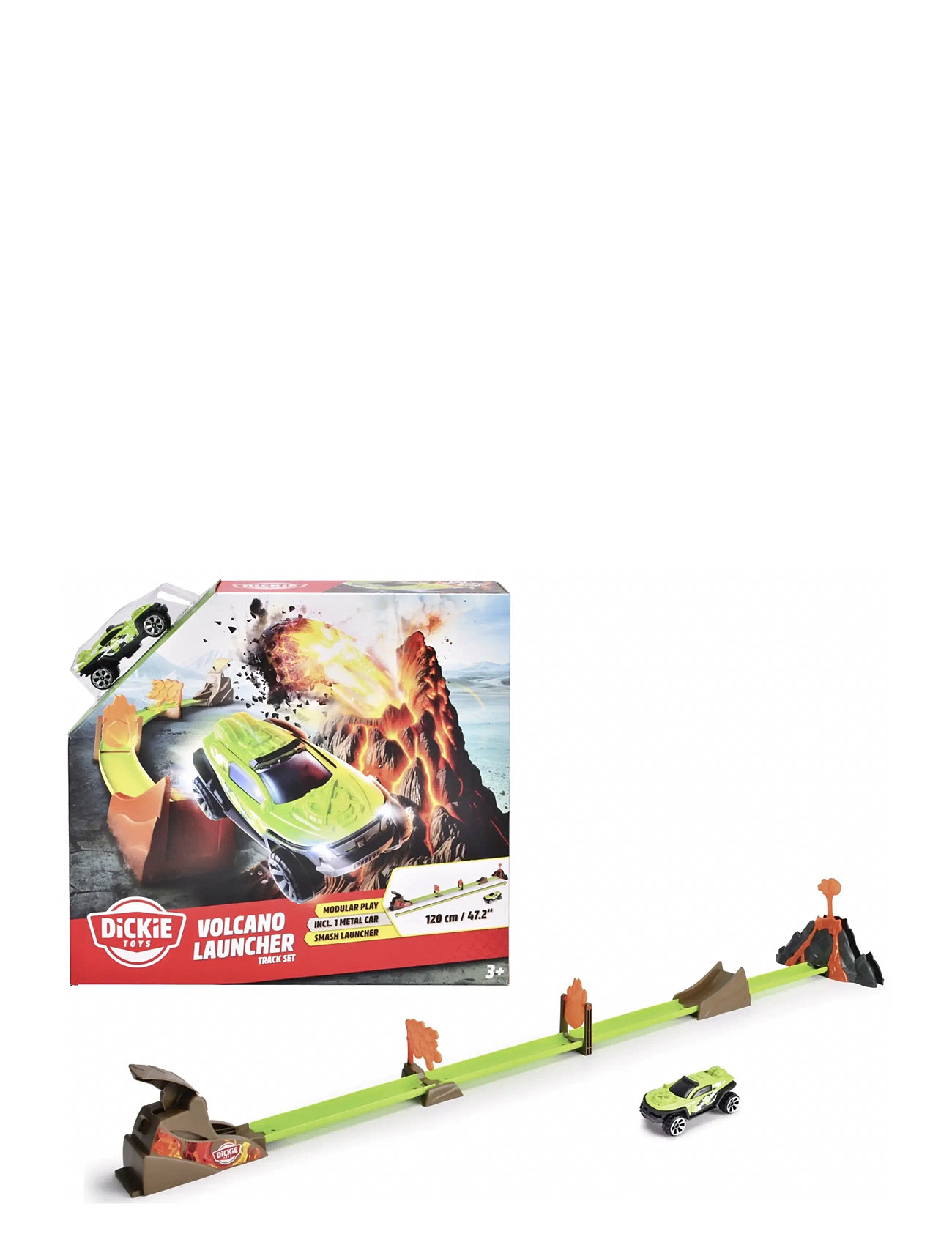 Dickie Legetøj Dickie Legetøj Volcano Launcher Track Set, One Size, Green, Legetøjsbiler Og -Køretøjer > Racerbaner, Børn