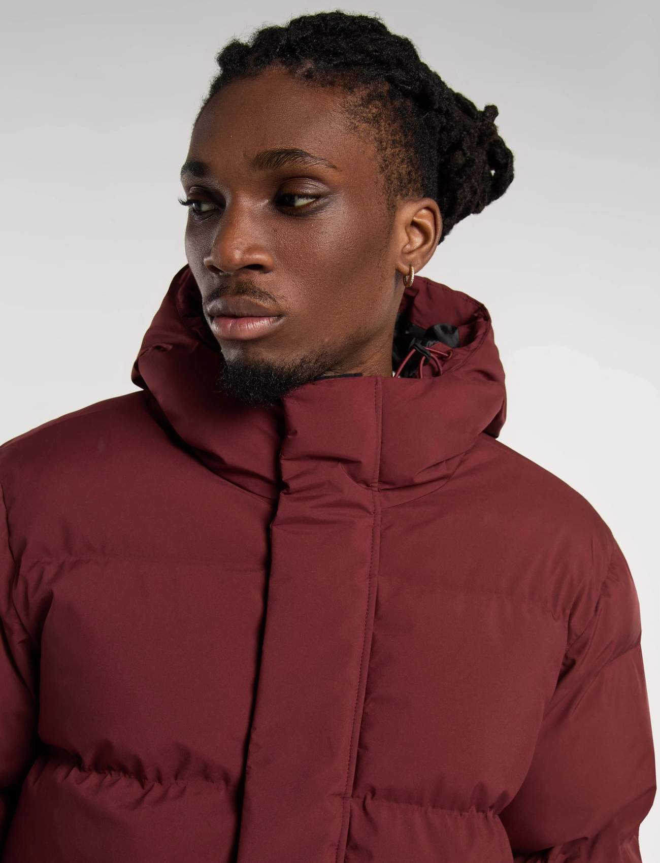 Dickies M Eagleville Hooded Puffer, M, Burgundy, Jakker > Vatterede Jakker, Herre