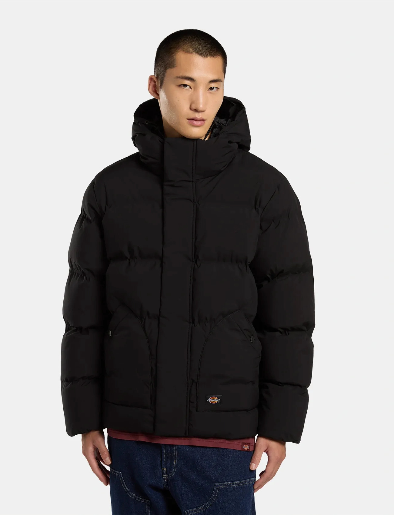Dickies M Eagleville Hooded Puffer, L, Black, Jakker > Vatterede Jakker, Herre