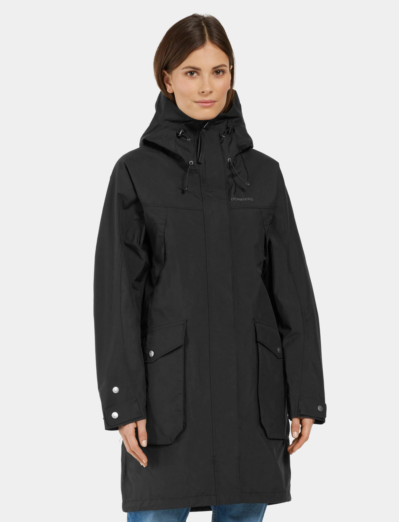 Didriksons Thelma Wns Parka 10, 44, Black, Sport Jackets > Sport Parkas, Dame