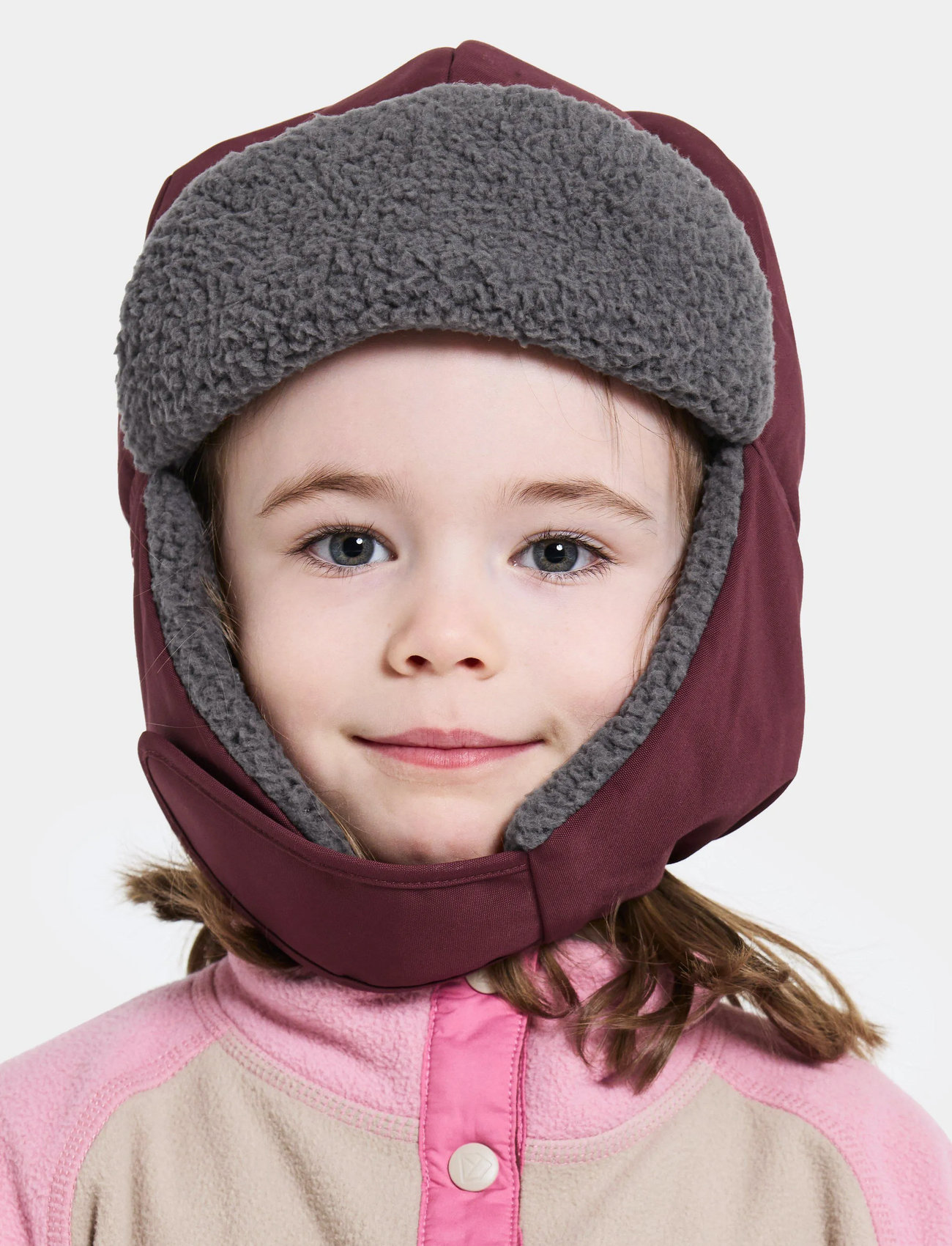 Didriksons Biggles Cap 6, 52, Burgundy, Huer > Vinterhuer, Børn