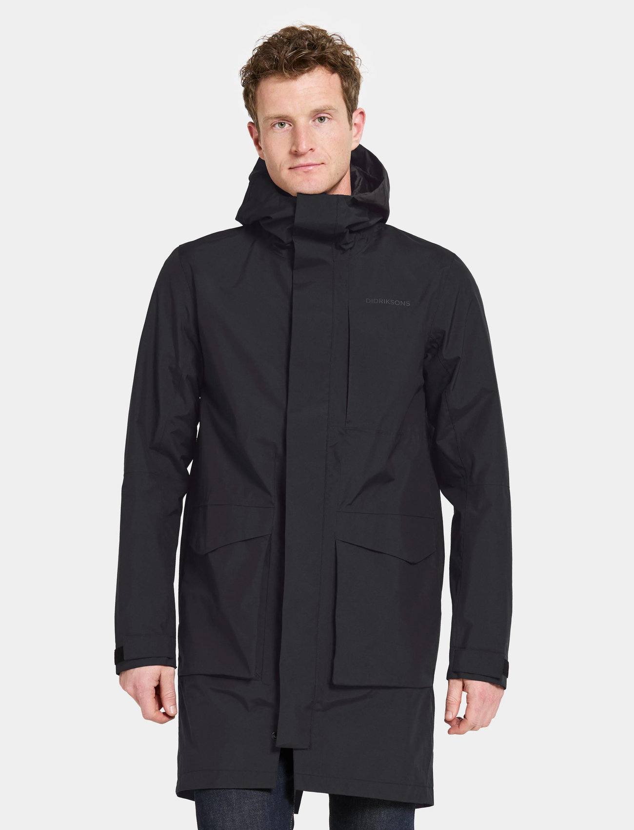 Didriksons Andreas Usx Park 2, XXL, Black, Regntøj > Regnfrakker, Herre