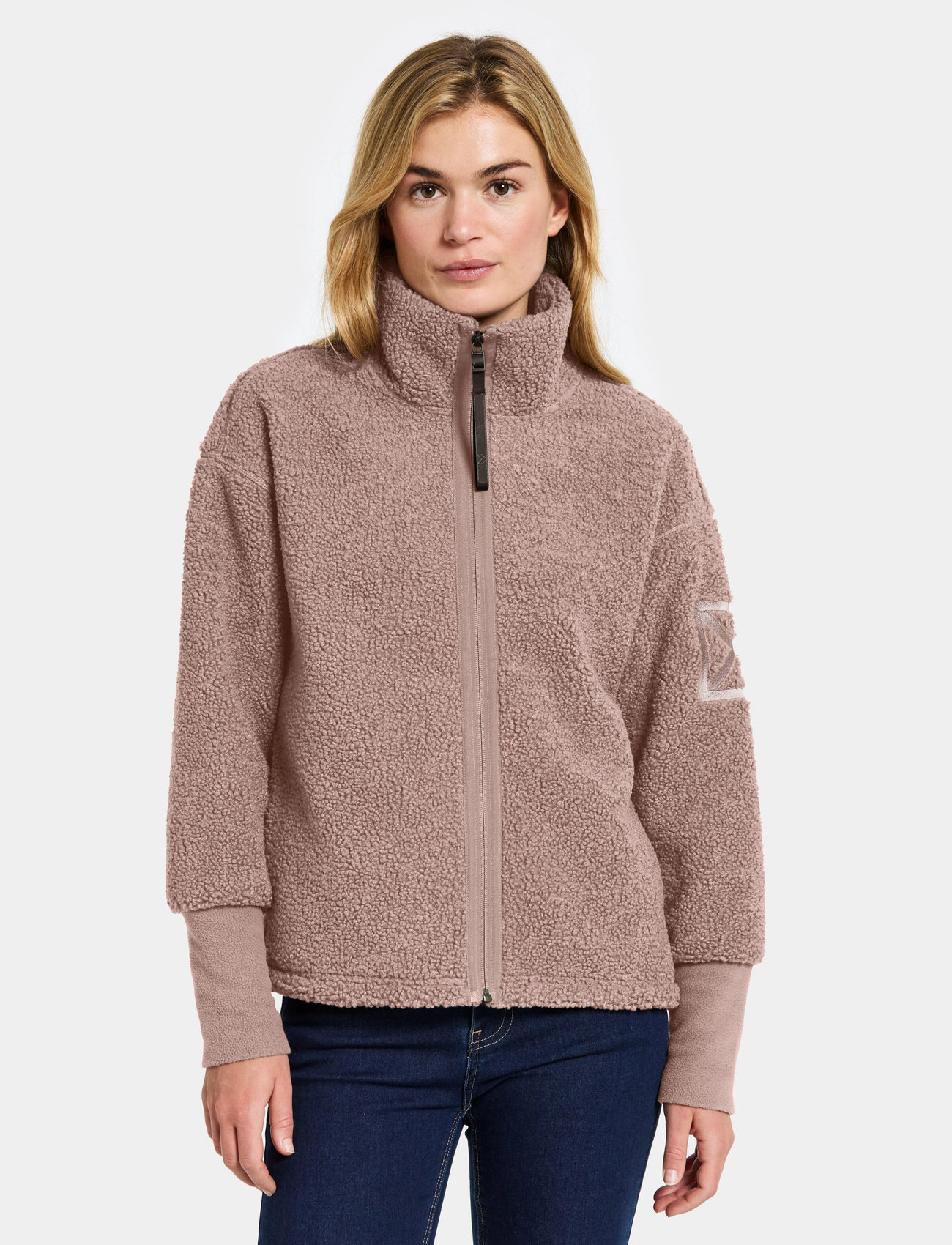 Didriksons Mella Full-Zip, 46, Pink, Sport Clothing > Sport Fleeces & Midlayers, Dame
