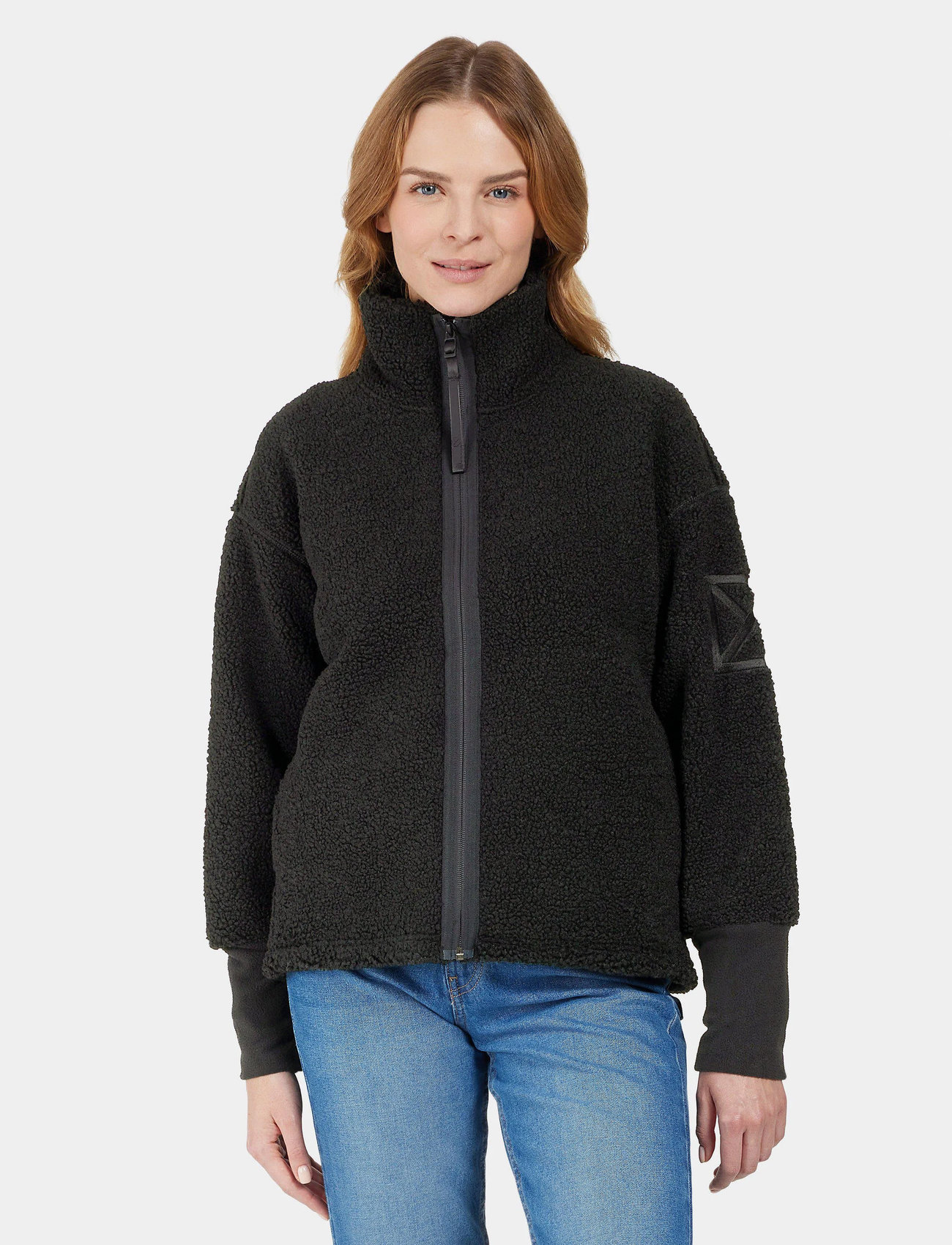 Didriksons Mella Full-Zip, 36, Black, Sport Clothing > Sport Fleeces & Midlayers, Dame